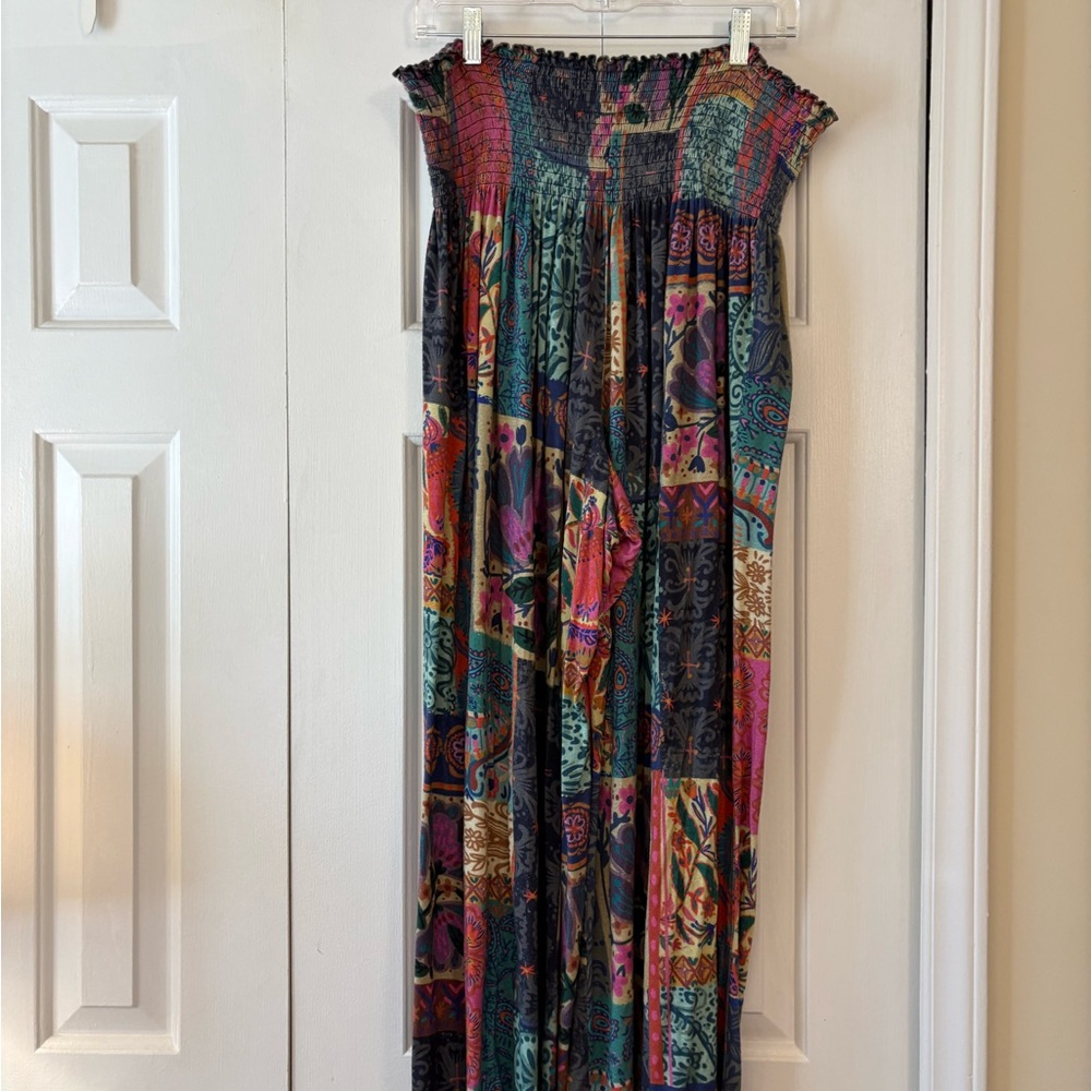 NATURAL LIFE Colorful Patchwork Wide-Leg Pants - Picture 2 of 5